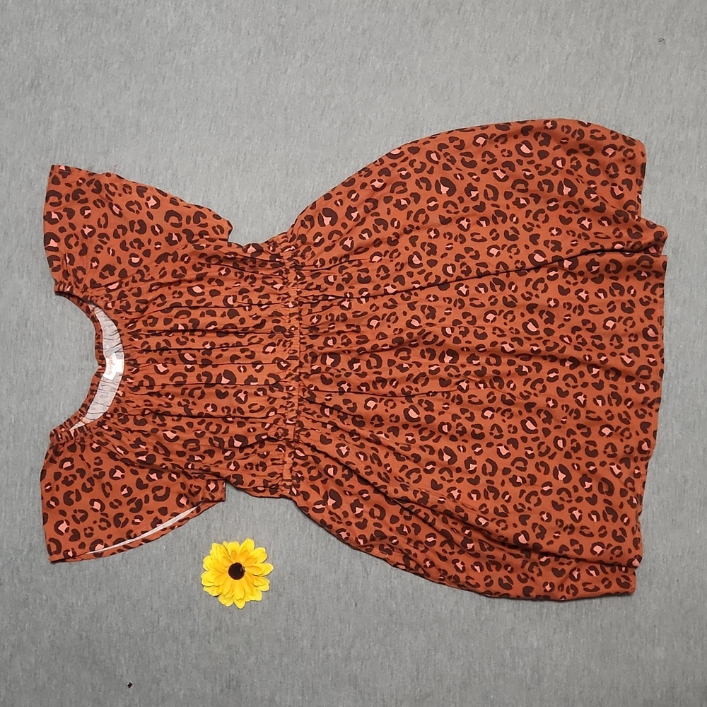 SOLD❗️Cat & Jack Leopard Cheetah Animal Print Mini Summer Dress - Picture 1 of 9